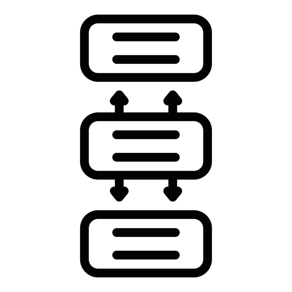 Software icon outline vector. Build process vector