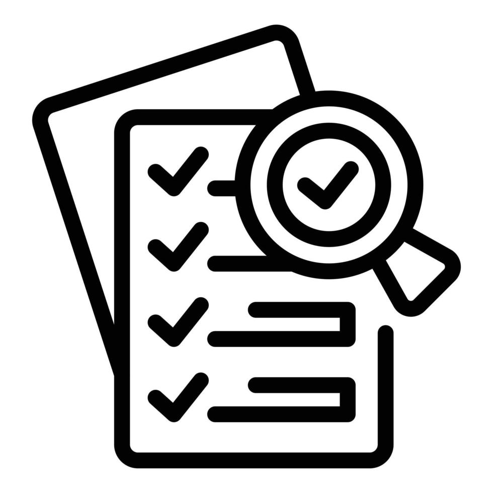 Search document icon outline vector. Loan credit vector