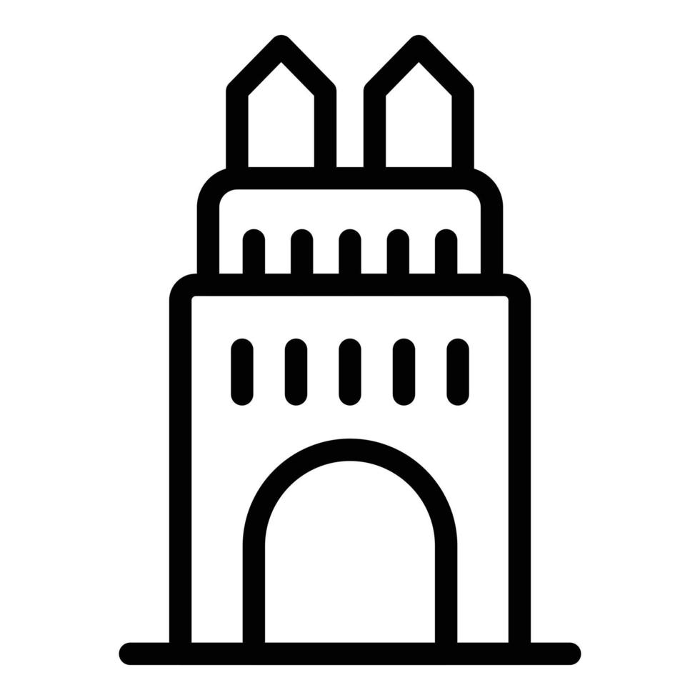 Krakow arch icon outline vector. Polish map vector