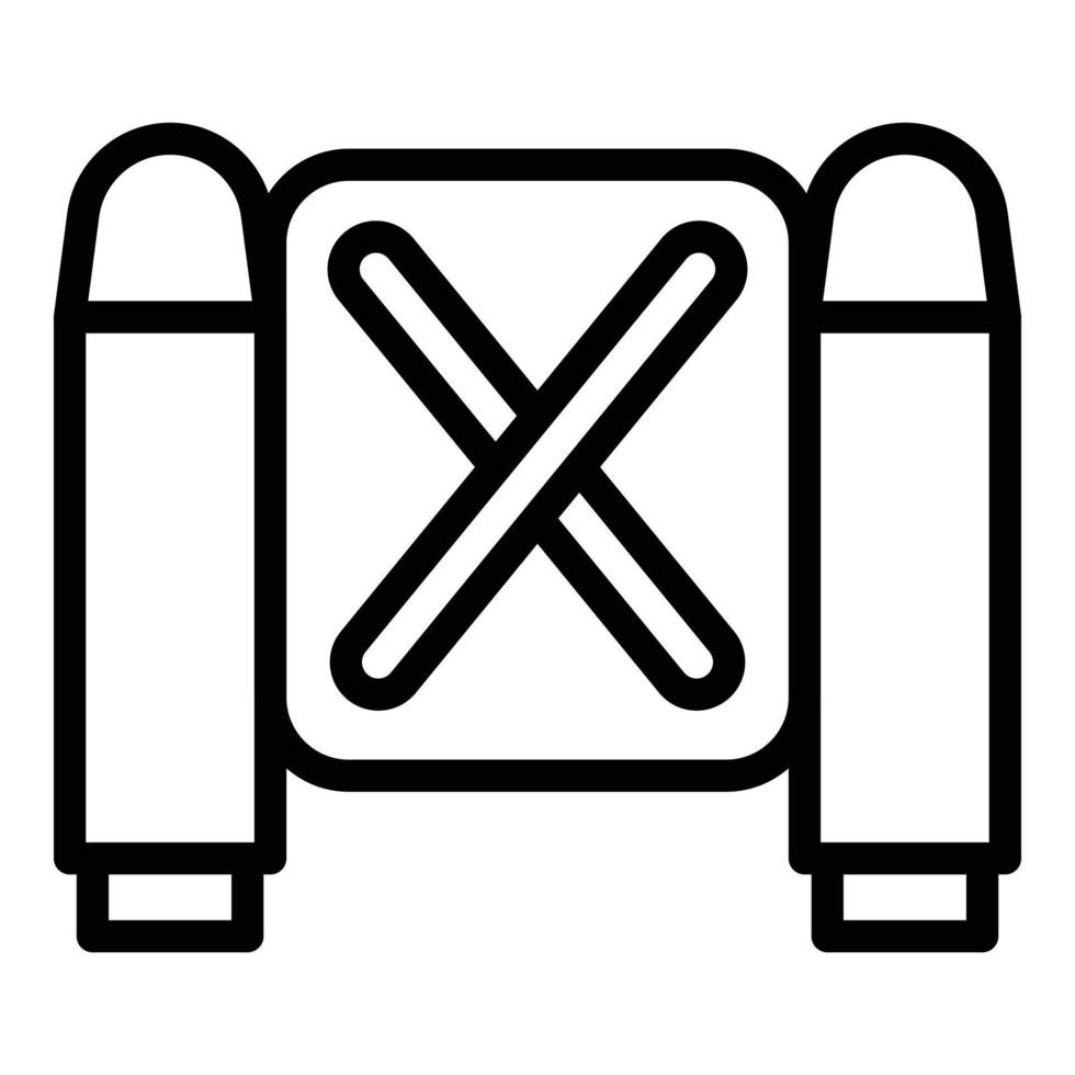 Target jetpack icon outline vector. Future skill vector