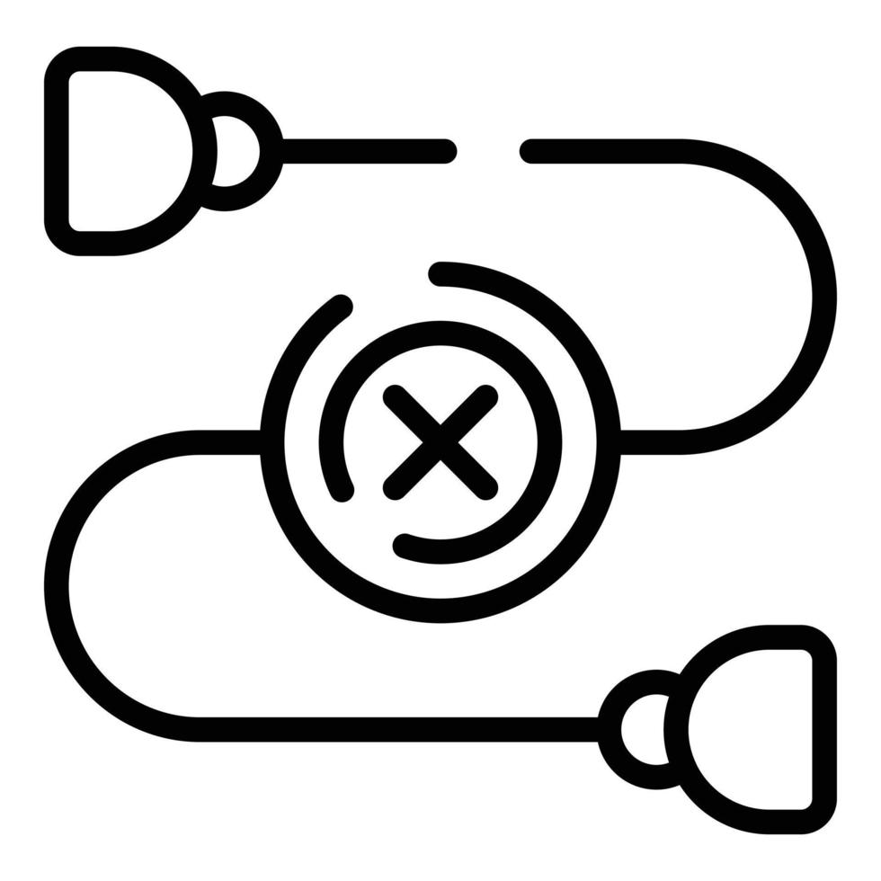 No plug icon outline vector. Lost connection vector