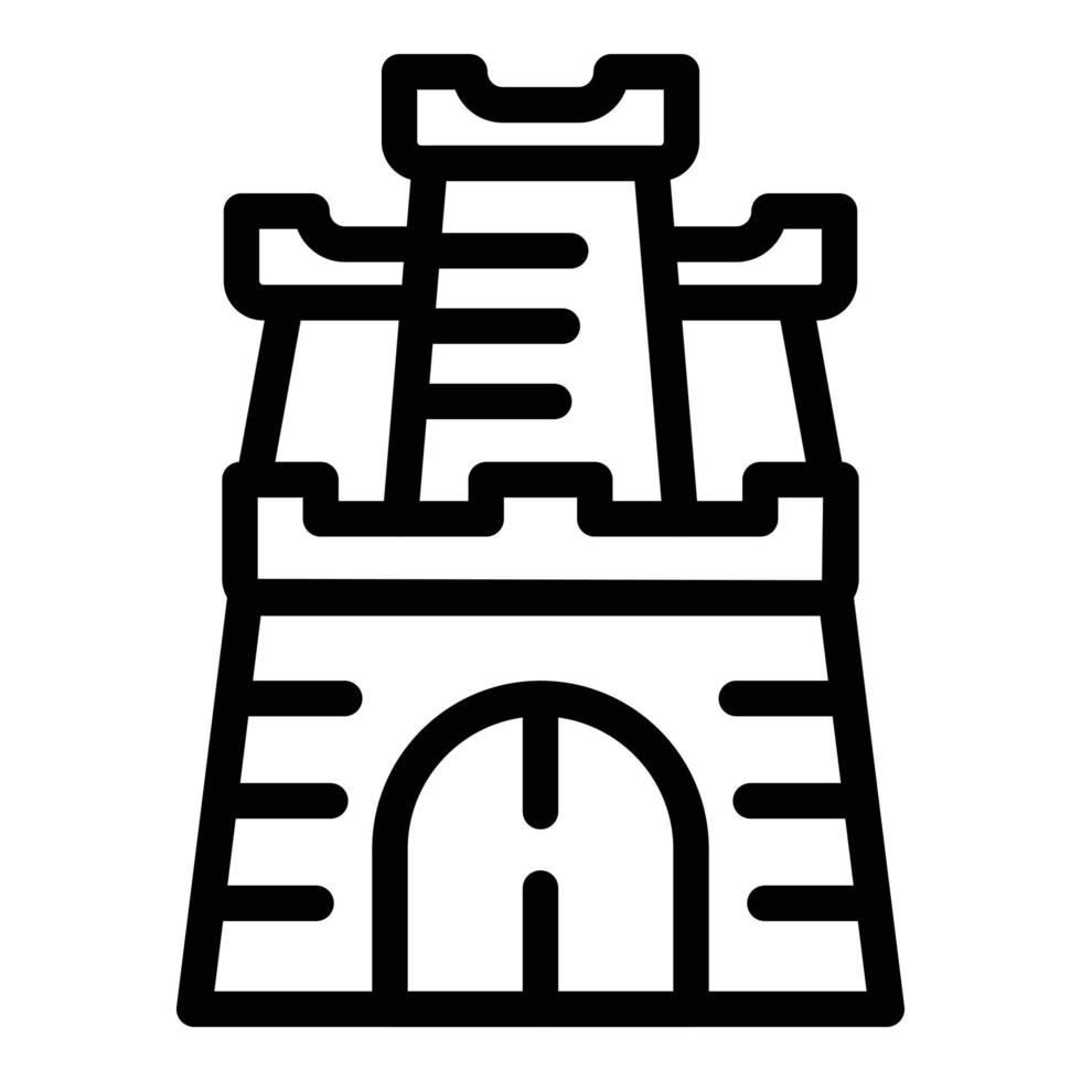 Zagreb fortress icon outline vector. Croatia map vector