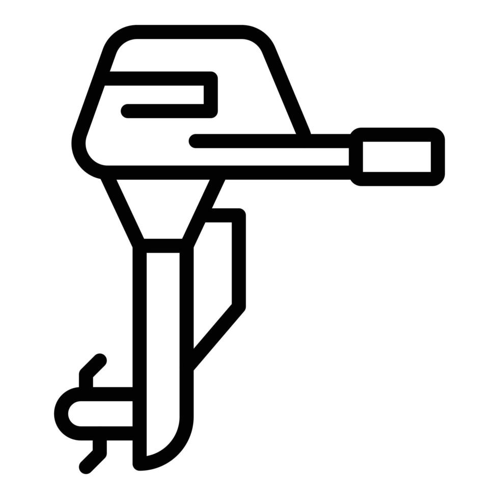 Motor part icon outline vector. Boat engine vector