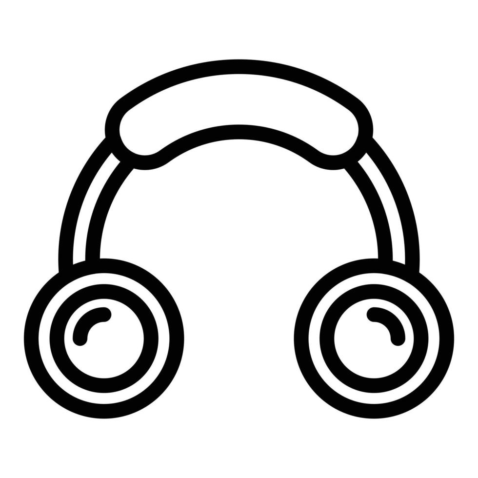 vector de contorno de icono de auriculares deportivos. ordenador personal