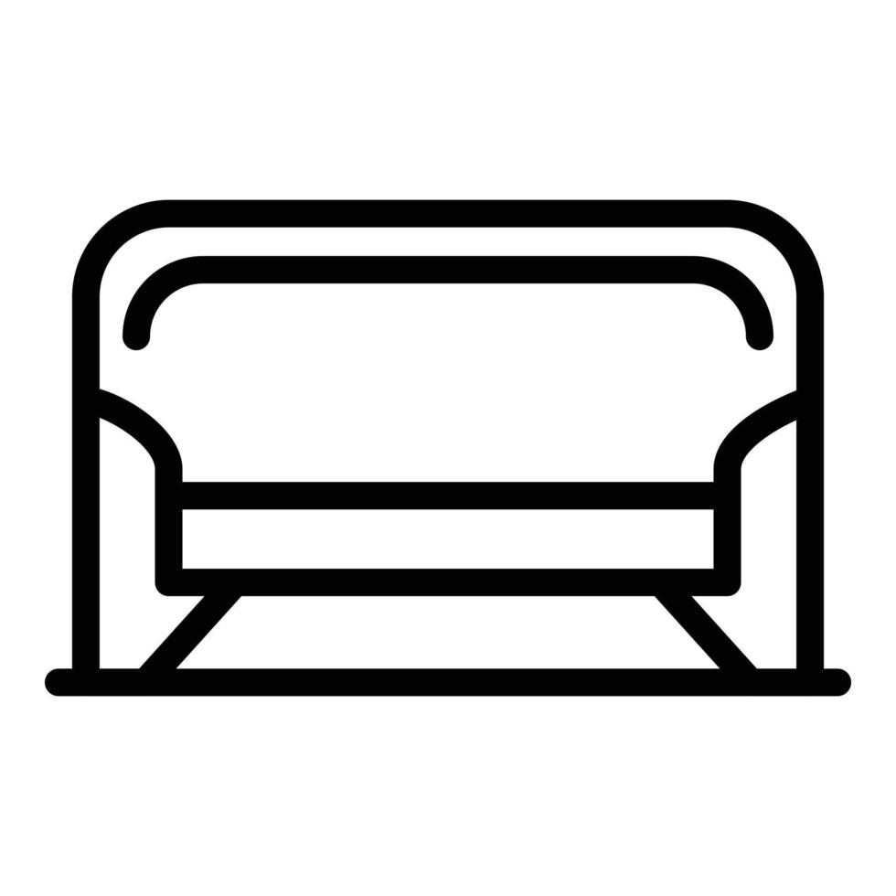 Soft sofa icon outline vector. Wood production vector