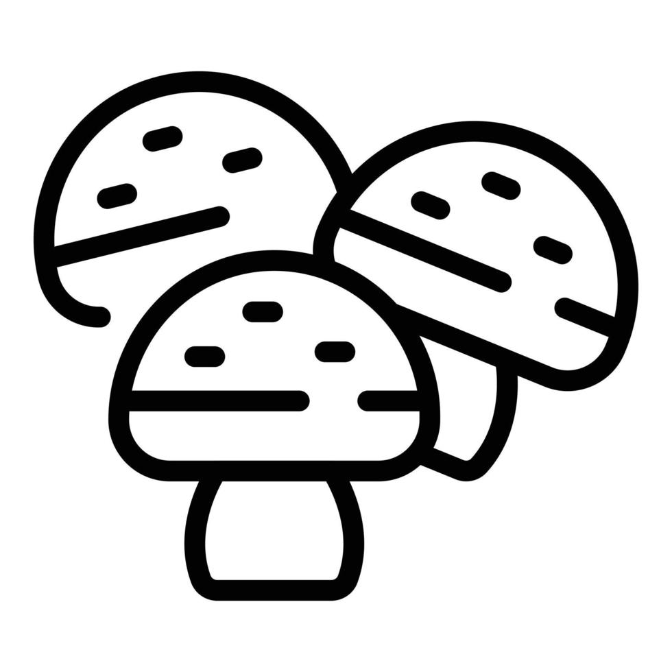 Mushroom icon outline vector. Paleo diet vector