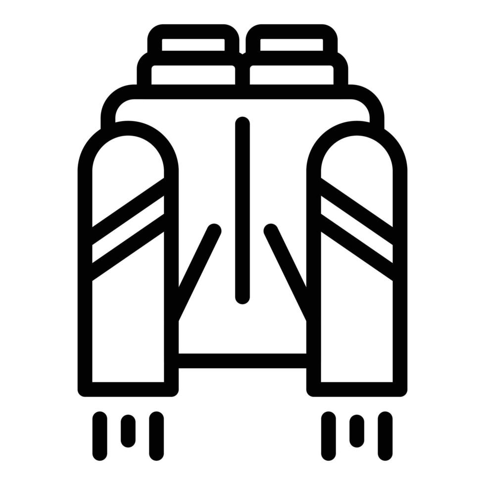 Outline Jetpack Vector Icon Isolated Black Stock Vector (Royalty