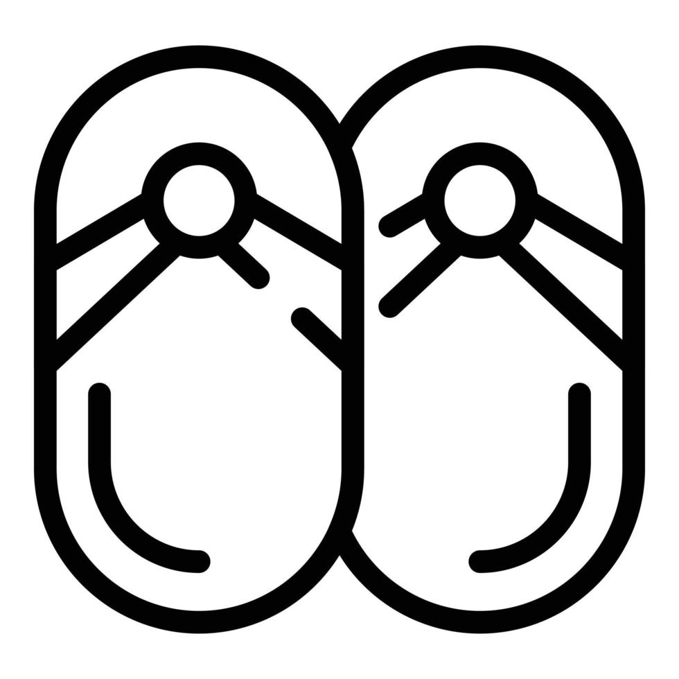 Japan slippers icon outline vector. Kyoto temple vector