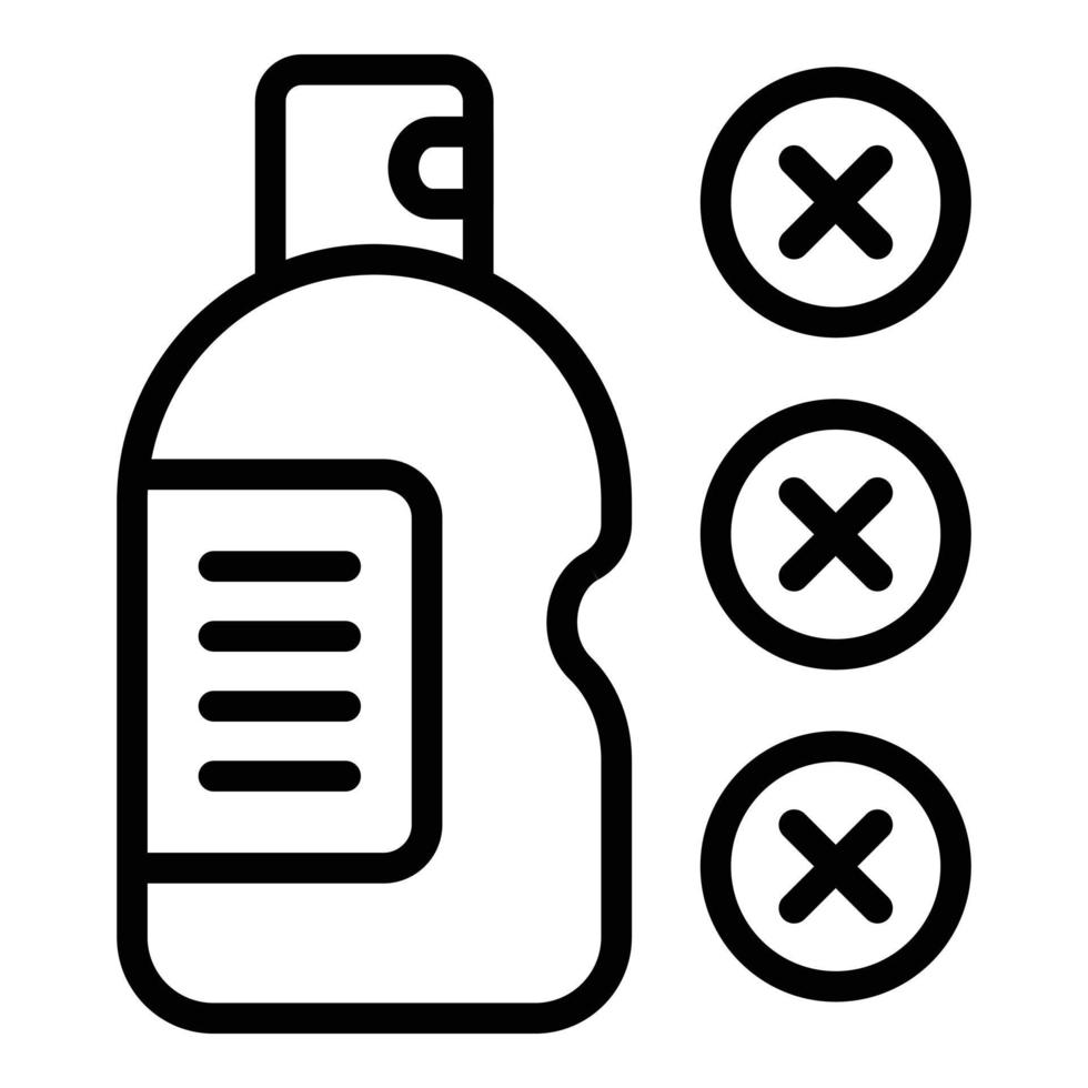 Defective spray icon outline vector. Safety control vector