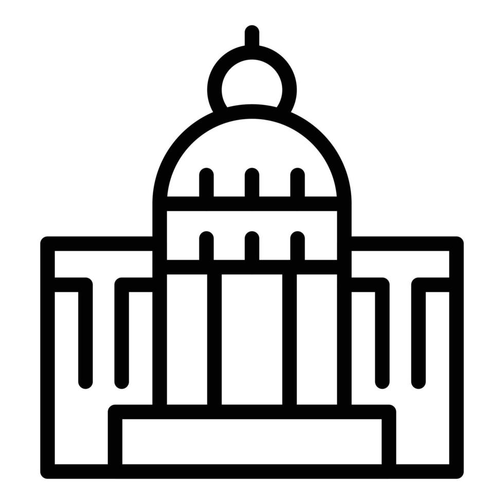 Casablanca temple icon outline vector. Morocco skyline vector