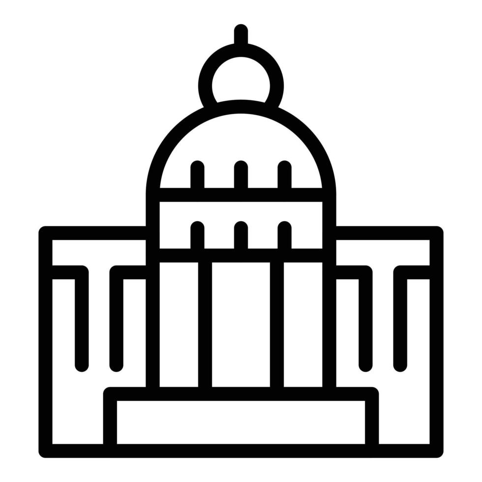 Casablanca temple icon outline vector. Morocco skyline vector