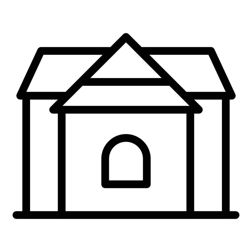 Montenegro house icon outline vector. Map tour vector