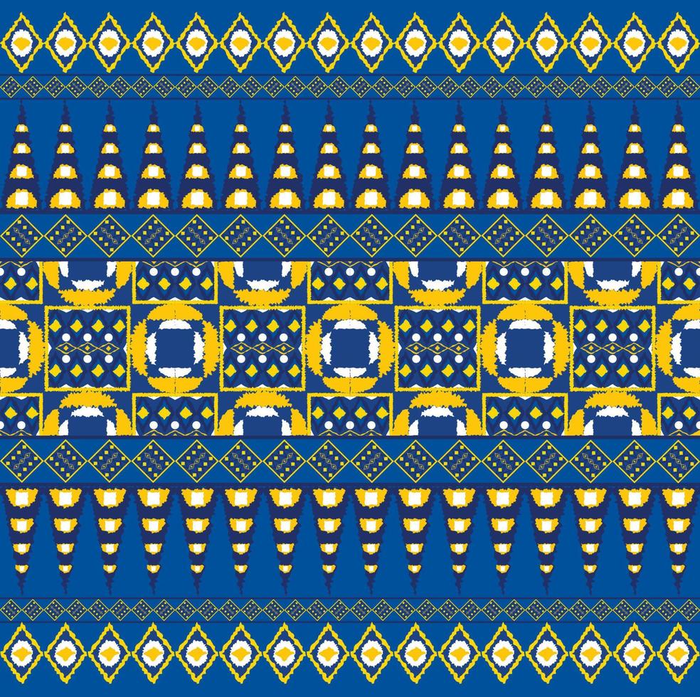 Geometric ethnic ikat aztec native boho pattern seamless oriental traditional Design for fabric, curtain, background, carpet, wallpaper, clothing, wrapping, batik, textile vector