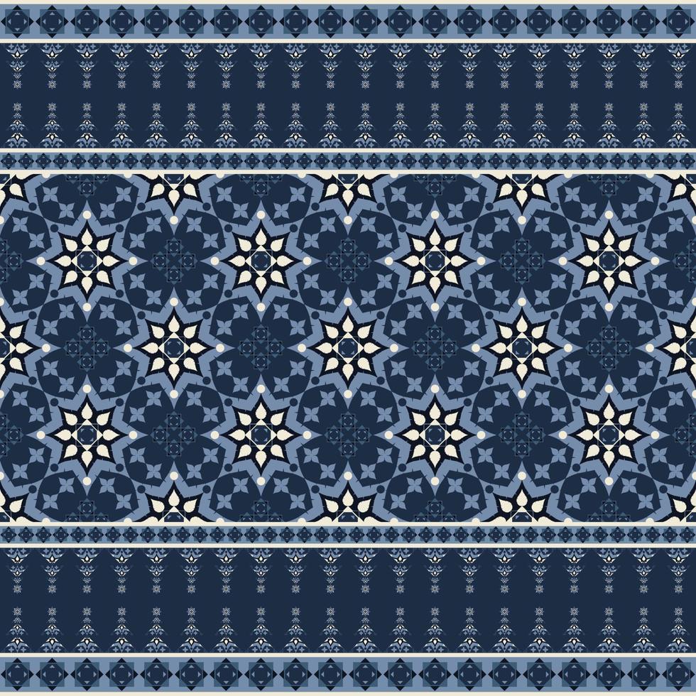 Geometric ethnic native floral pattern seamless oriental traditional Design for fabric, curtain, background, carpet, wallpaper, clothing, wrapping, batik, textile vector