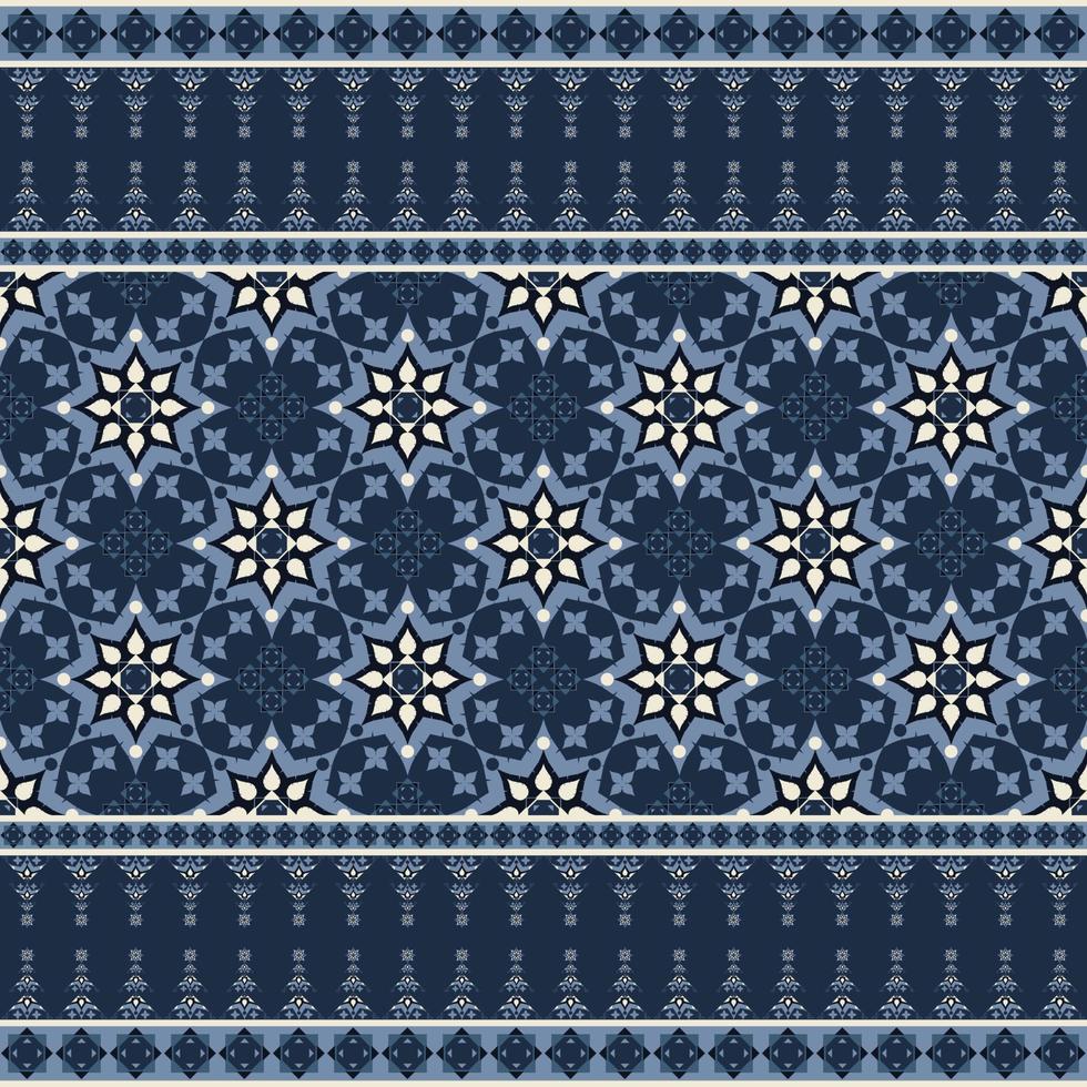 Geometric ethnic native floral pattern seamless oriental traditional Design for fabric, curtain, background, carpet, wallpaper, clothing, wrapping, batik, textile vector