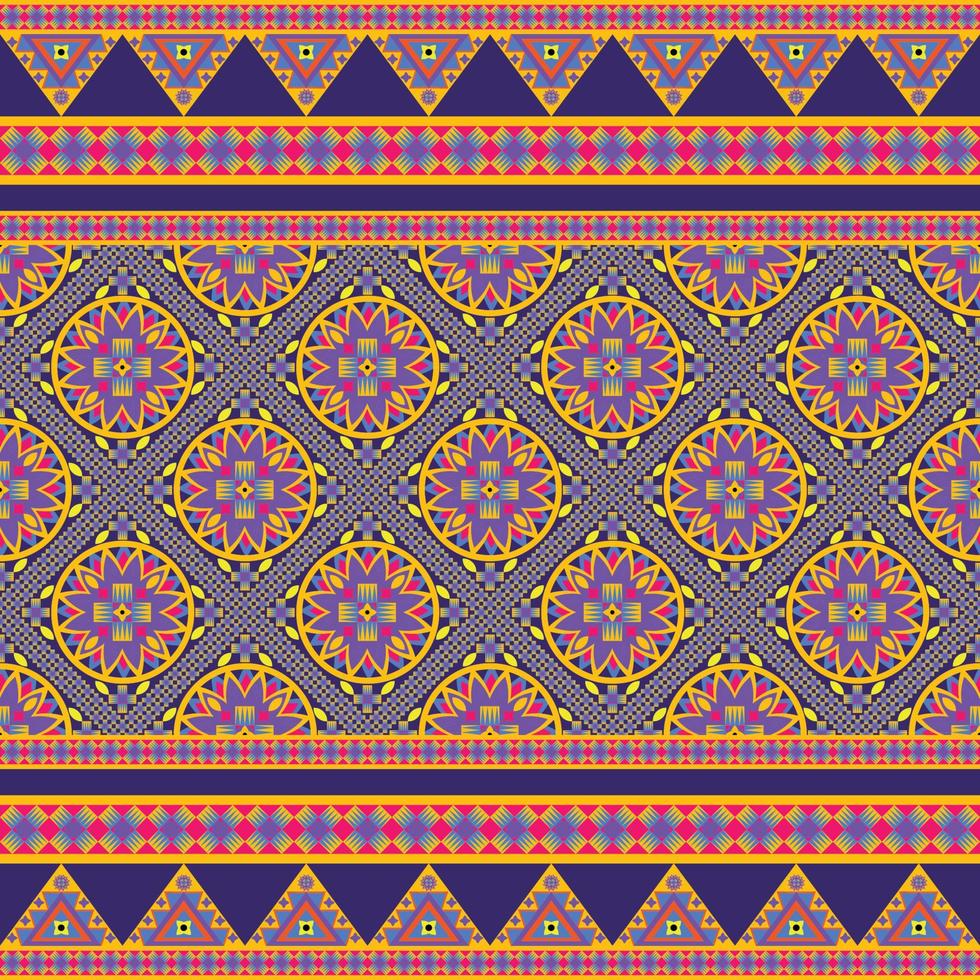 Geometric ethnic native aztec pattern seamless oriental traditional Design for fabric, curtain, background, carpet, wallpaper, clothing, wrapping, batik, textile vector