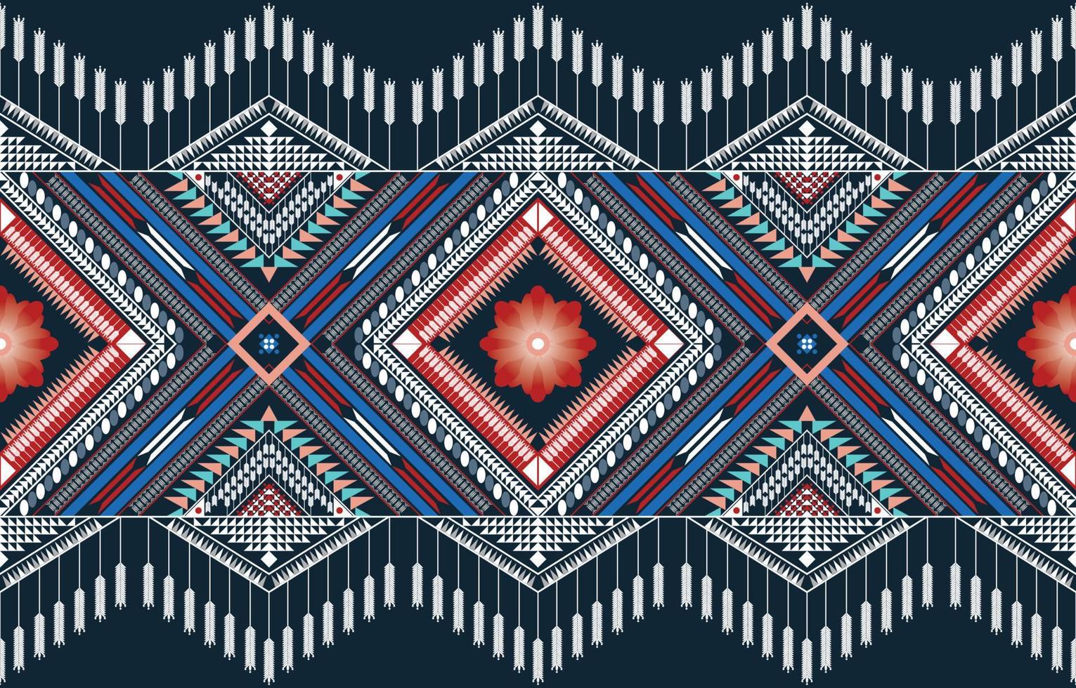 Ethnic tribal vector background with decorative folk elements. Aztec abstract geometric pattern art print. Design for rug, tapis, blanket, wallpaper, cloth design, fabric, textile, carpet, embroidery.