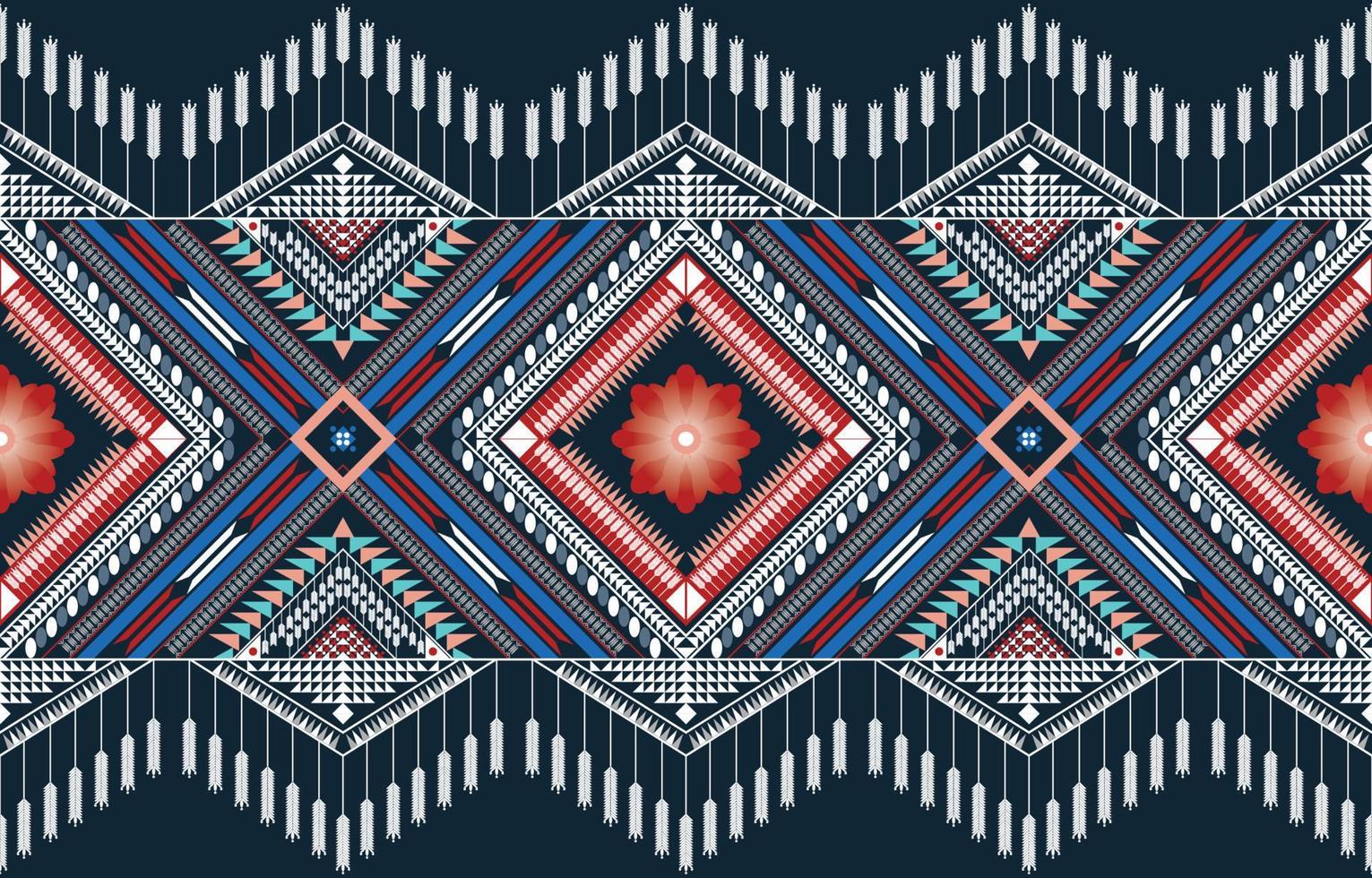 fondo vectorial tribal étnico con elementos folclóricos decorativos. impresión de arte de patrón geométrico abstracto azteca. diseño para alfombra, tapis, manta, papel tapiz, diseño de tela, tejido, textil, moqueta, bordado. vector