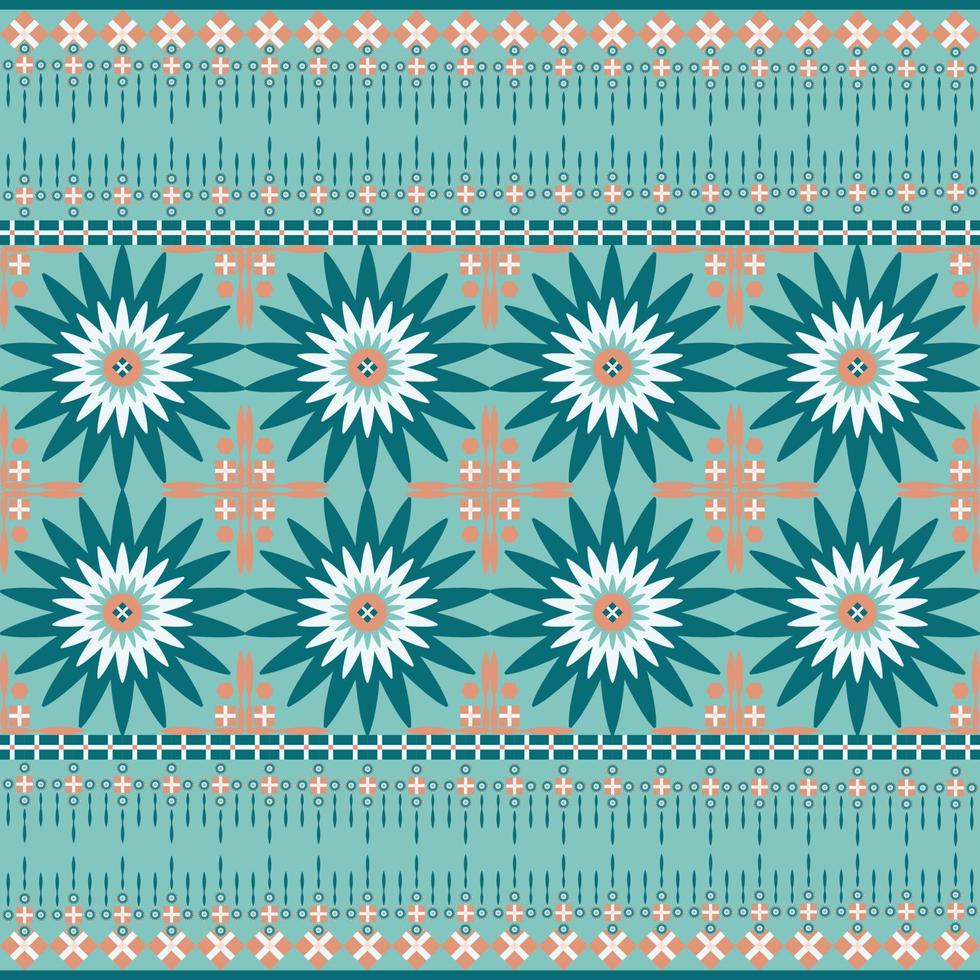 motivos florales nativos étnicos geométricos diseño tradicional oriental sin costuras para tela, cortina, fondo, alfombra, papel pintado, ropa, envoltura, batik, textil vector