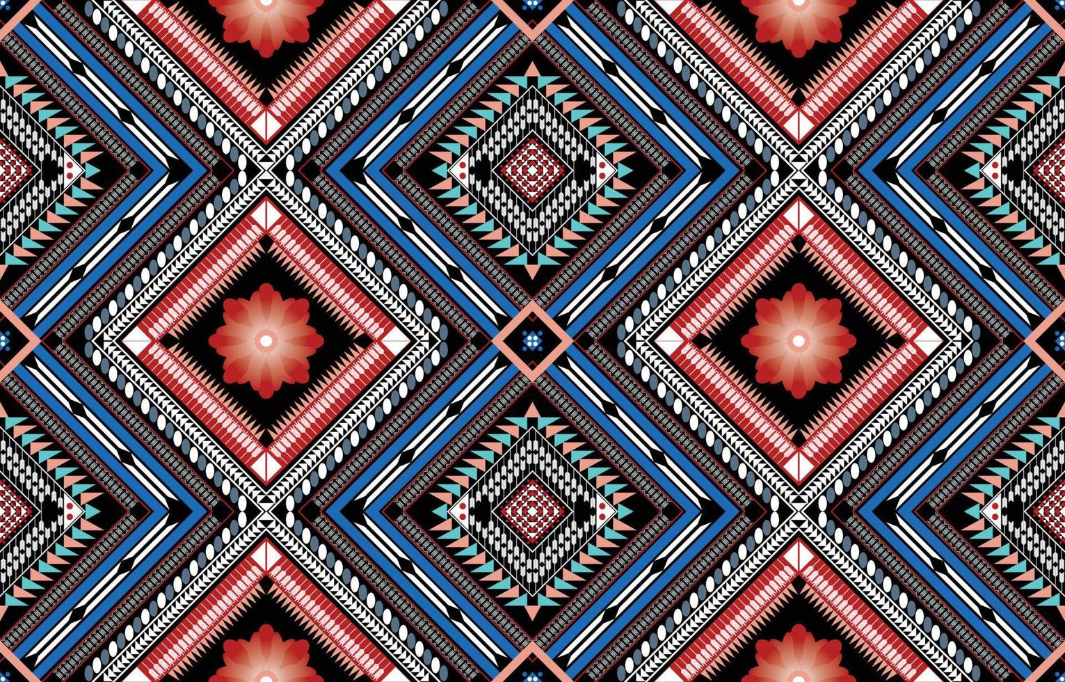 Ethnic navajo seamless pattern. Tribal vector background with decorative folk elements. Aztec abstract geometric art print. Design for rug, tapis, blanket, wallpaper, cloth design, fabric, textile.