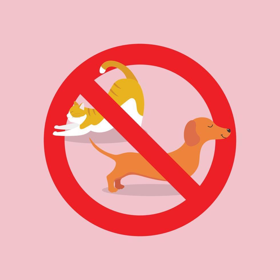 No pets allowed sign vector