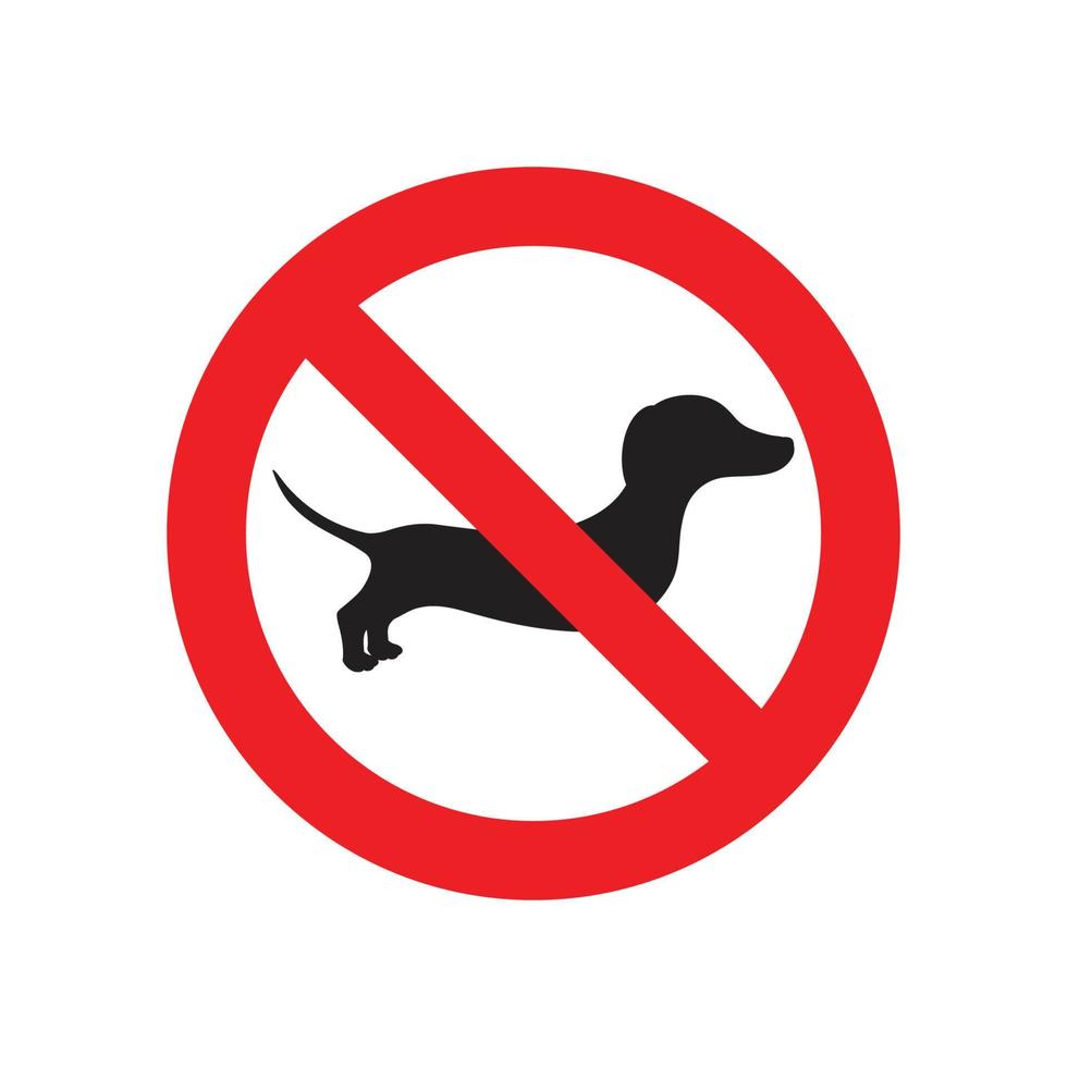 No dog sign vector