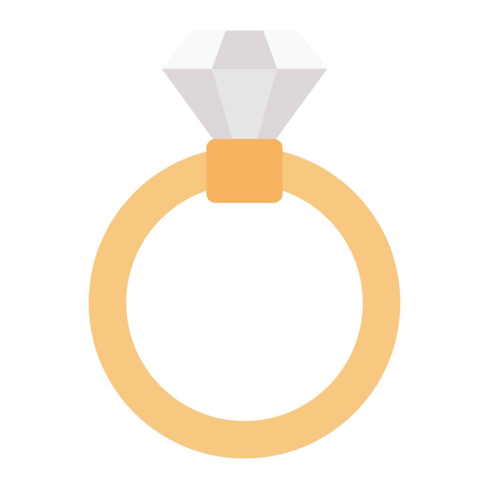 ilustración de vector de anillo de diamante en un fondo. símbolos de calidad premium. iconos vectoriales para concepto y diseño gráfico.