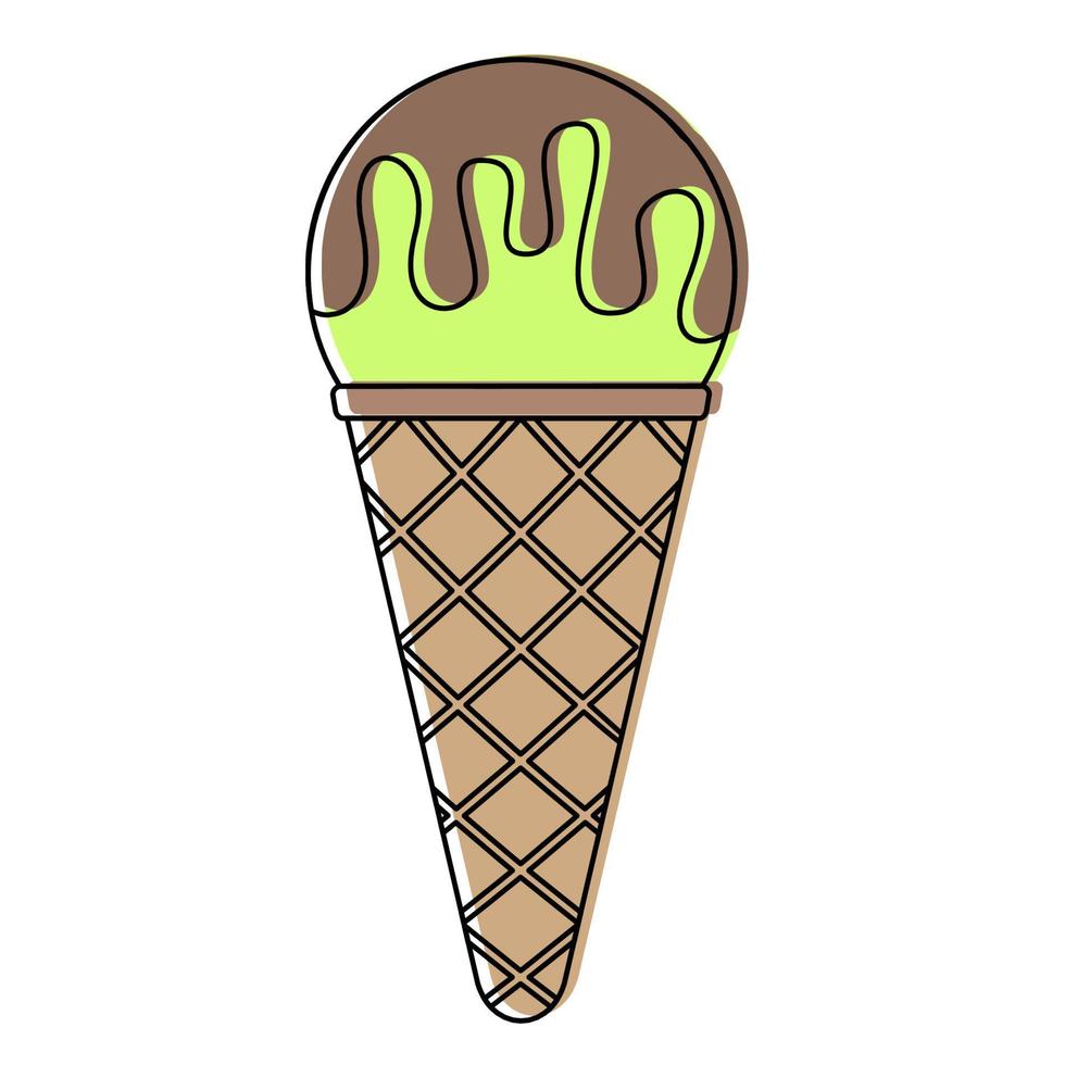 ilustración vectorial de helado aislado sobre fondo blanco. ilustración vectorial vector