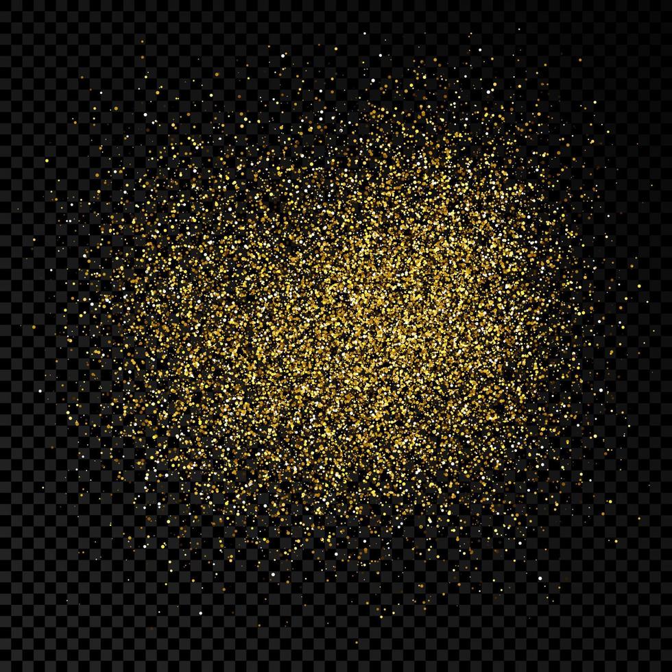 Golden glittering backdrop. Background with gold glitter effect and empty space for your text. Vector illustration