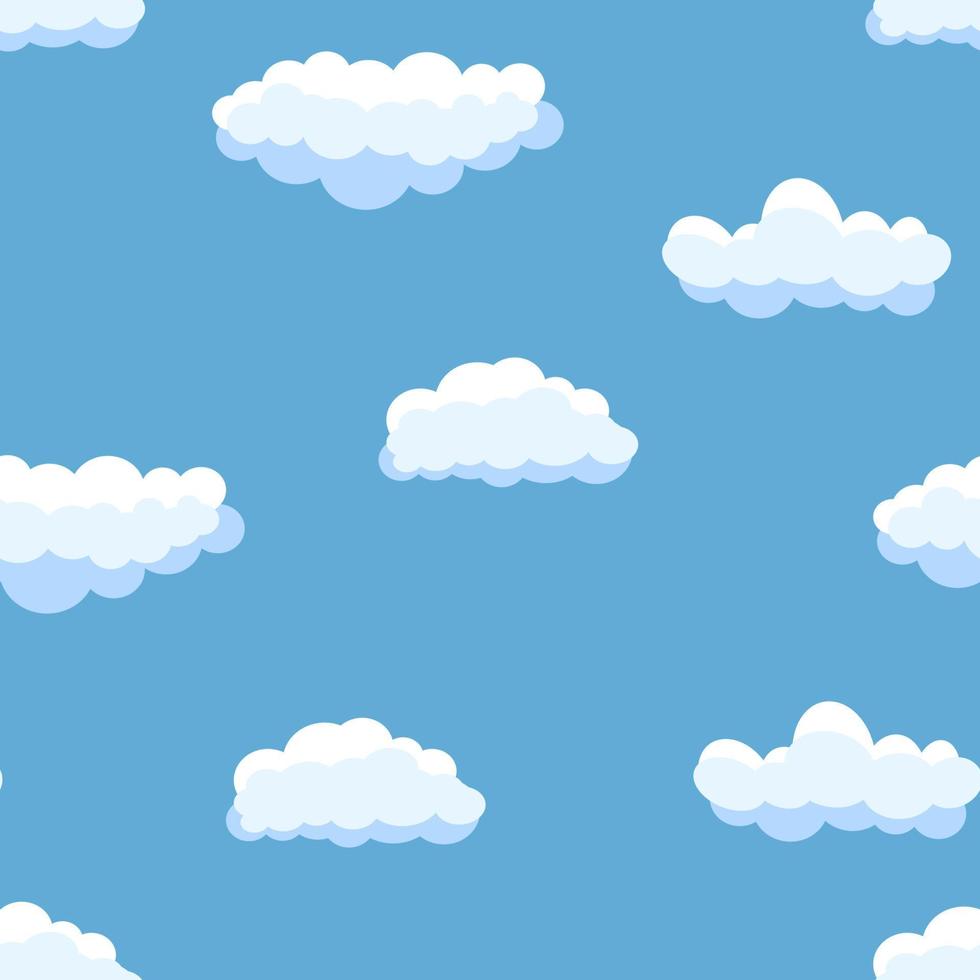 fondo transparente con cielo azul y nubes blancas de dibujos animados. ilustración vectorial vector