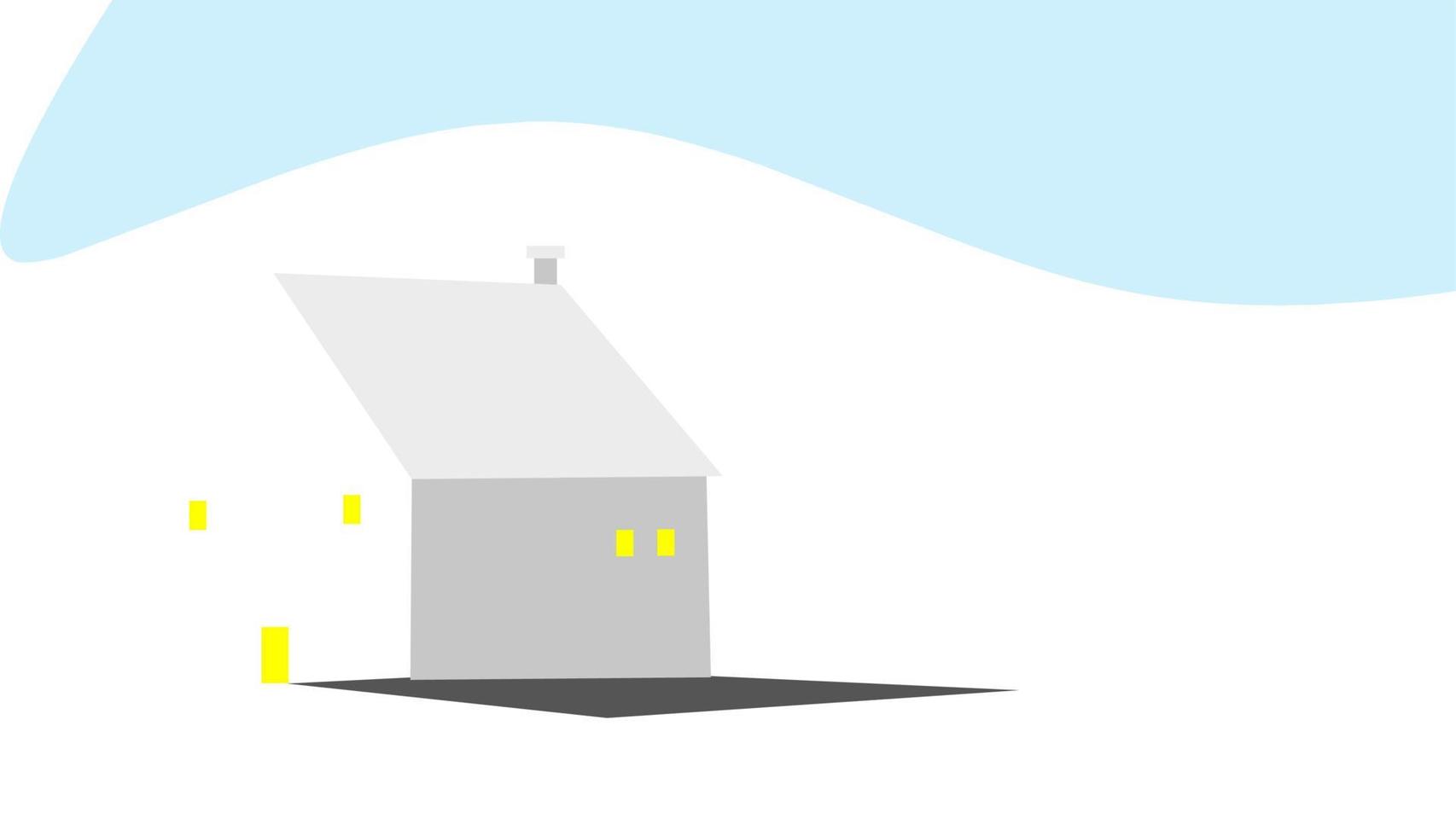 Winter illustration design, the view when winter comes vector