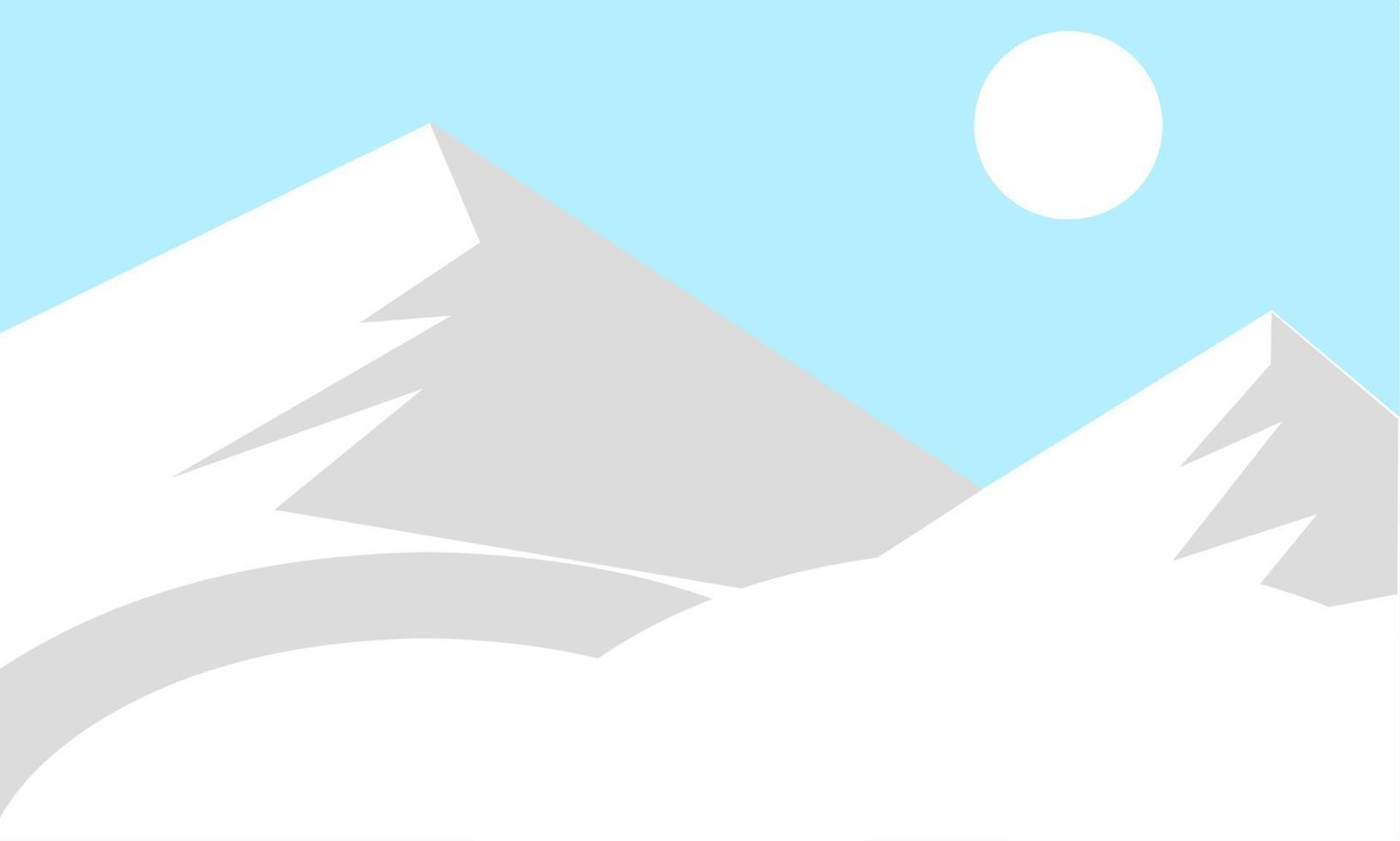 Winter illustration design, the view when winter comes vector