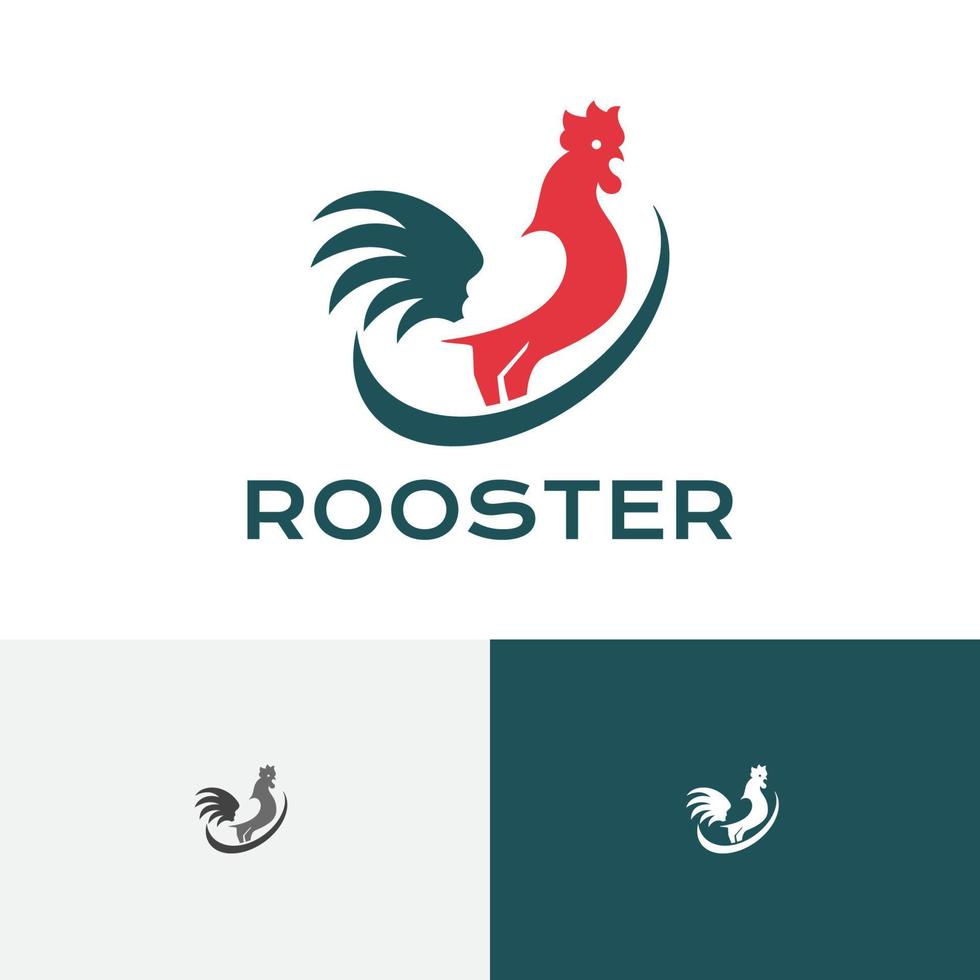 Rooster Chicken Poultry Animal Farm Logo vector