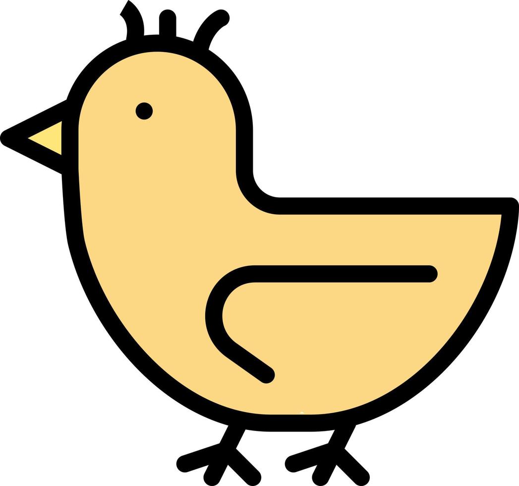 pato ganso cisne primavera color plano icono vector icono banner plantilla