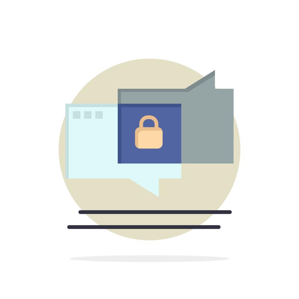 Chat Chatting Security Secure Abstract Circle Background Flat color Icon vector