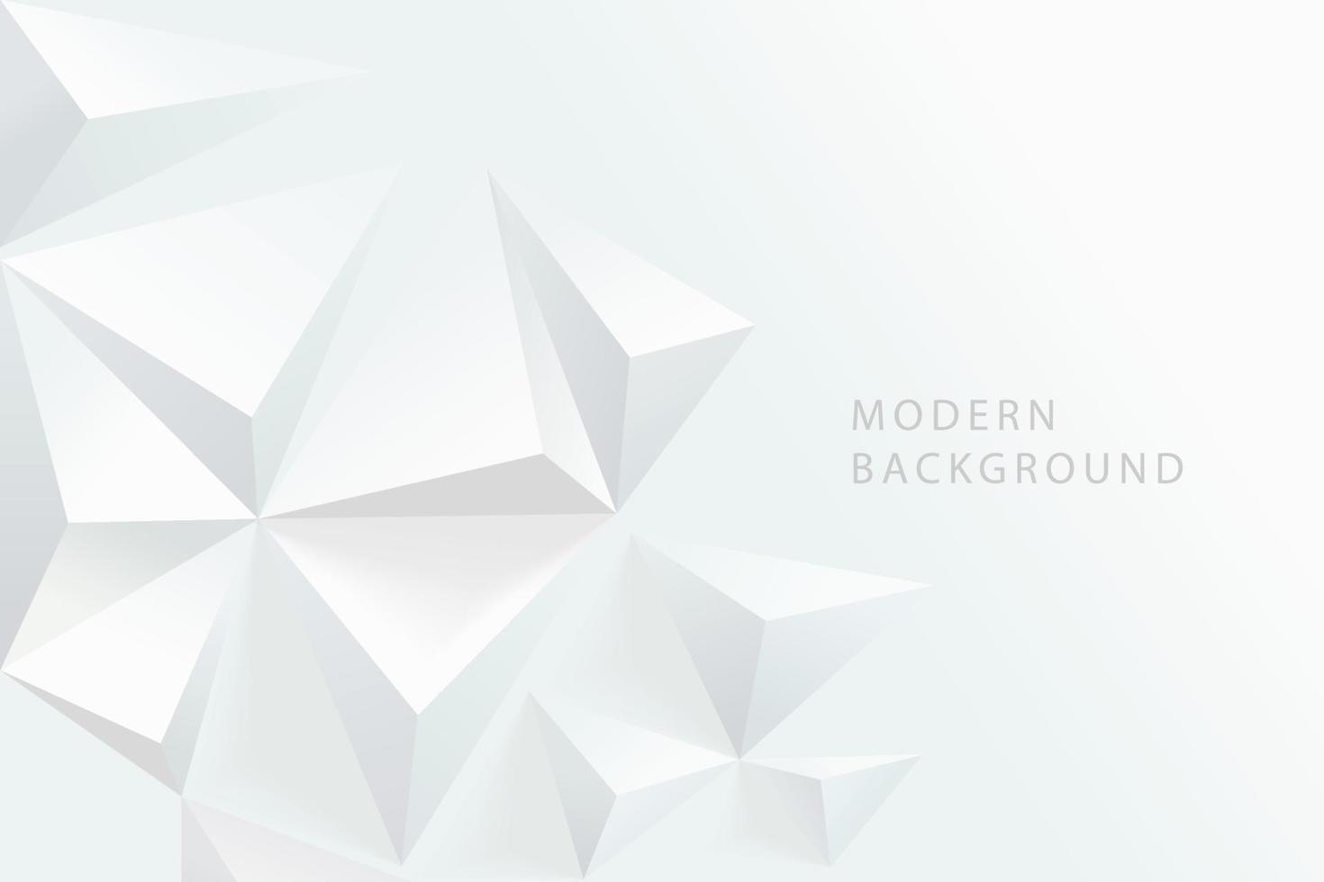Modern vector polygon abstract background. White polygonal geometric triangle background. 3d paper background.