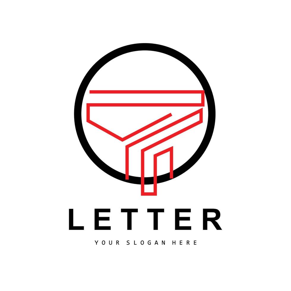 T Letter Logo, Modern Letter Style Vector, Design Suitable For Product Brands With T Letter vector