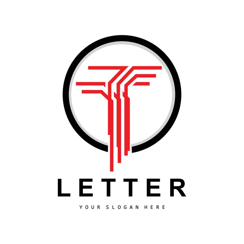 T Letter Logo, Modern Letter Style Vector, Design Suitable For Product Brands With T Letter vector