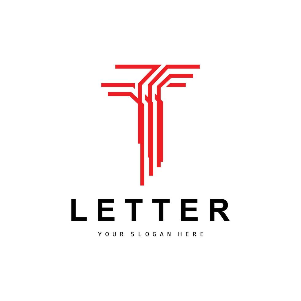 T Letter Logo, Modern Letter Style Vector, Design Suitable For Product Brands With T Letter vector