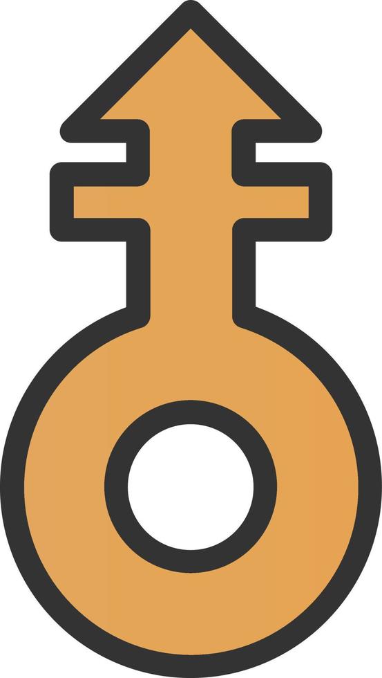 Mars Stroke V Vector Icon Design