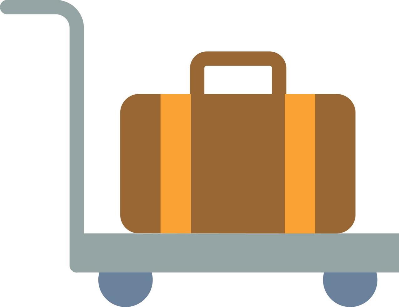 Luggage Cart Vector Icon Design