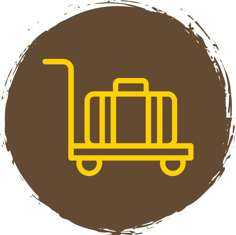 Luggage Cart Vector Icon Design