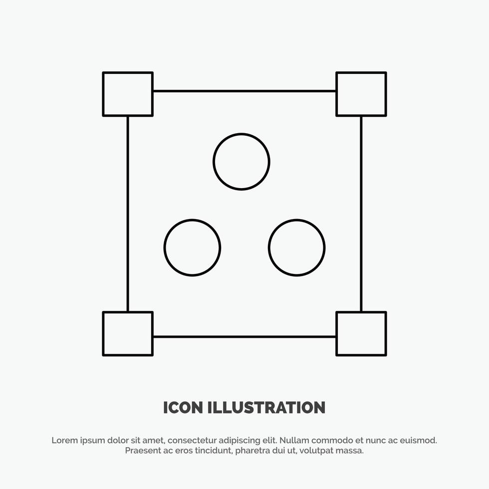 vector de icono de línea en línea de diseño abstracto
