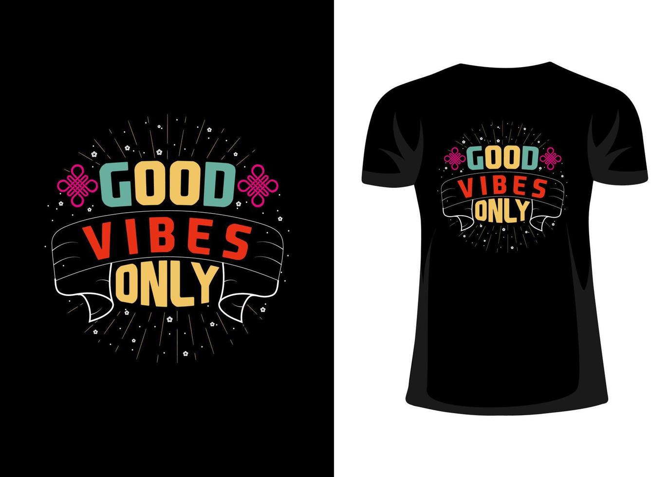 Good vibes only coloring tshirt design vector