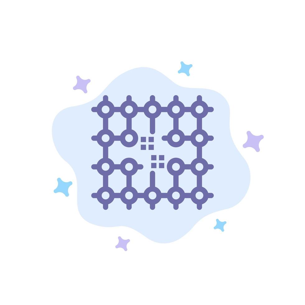 Chip Connection Electricity Grid Material Blue Icon on Abstract Cloud Background vector
