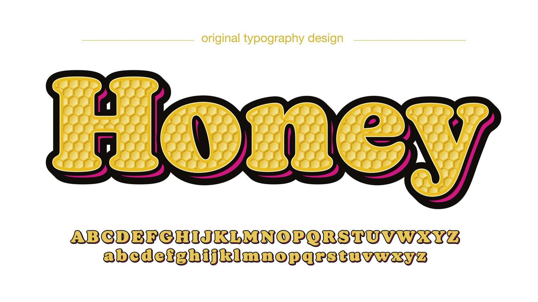 honeycomb cartoon text vector