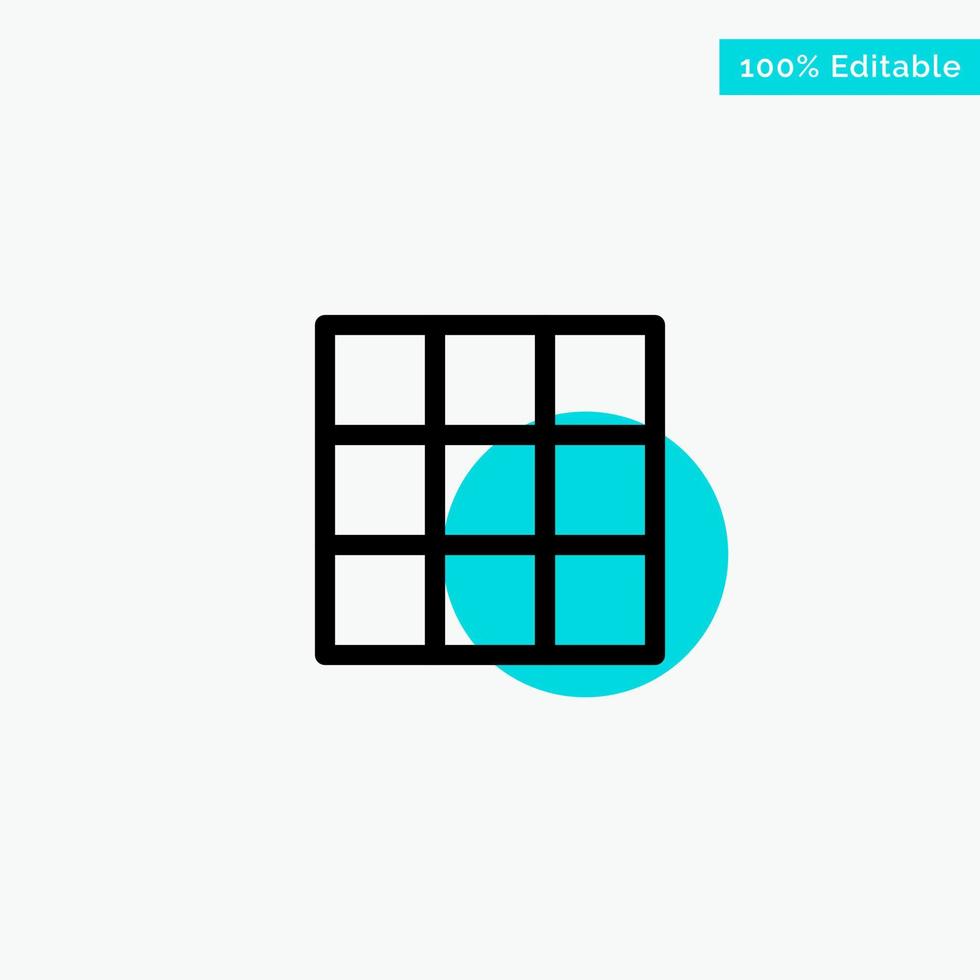 Feed Gallery Instagram Sets turquoise highlight circle point Vector icon