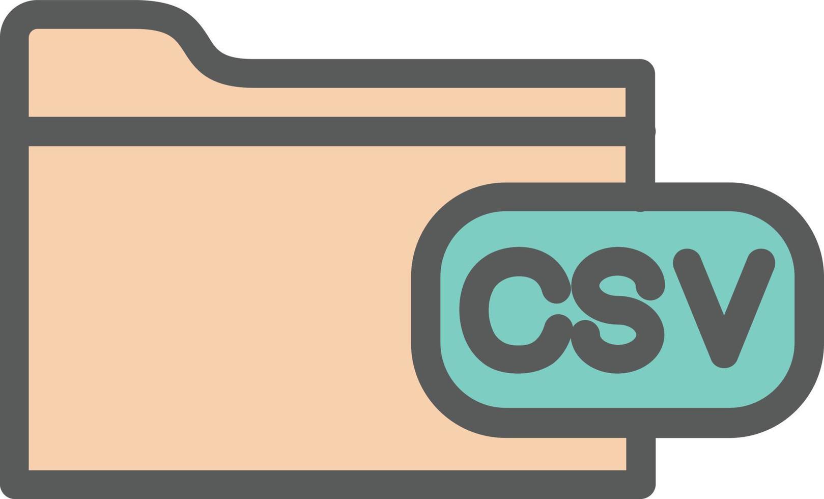 diseño de icono de vector de archivo csv