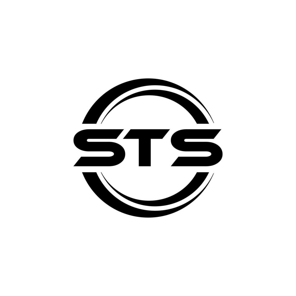 STS letter logo design in illustration. Vector logo, calligraphy designs for logo, Poster, Invitation, etc.