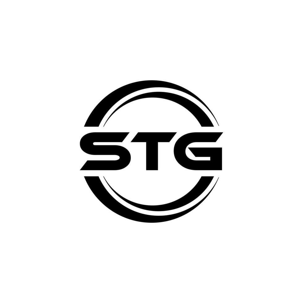 diseño de logotipo de letra stg en ilustración. logotipo vectorial, diseños de caligrafía para logotipo, afiche, invitación, etc. vector